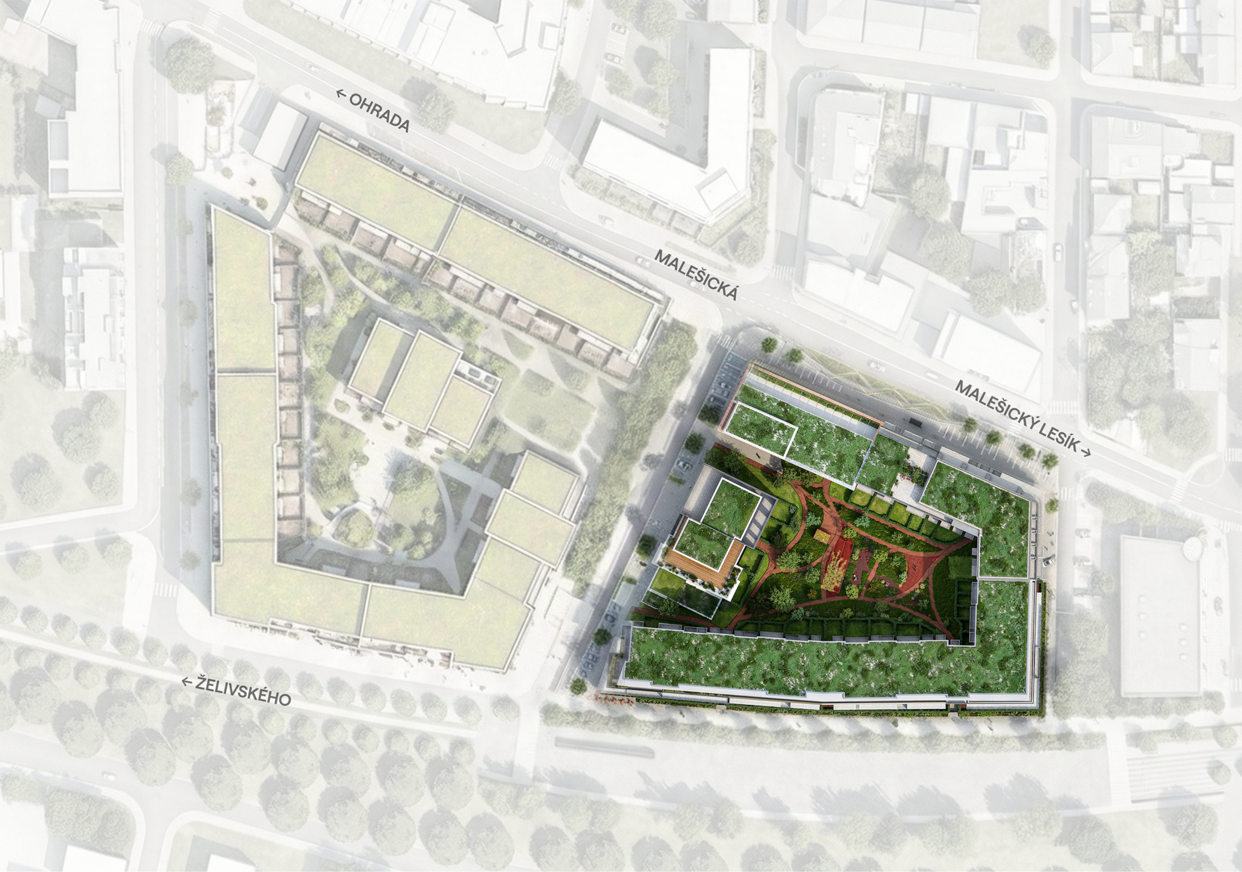 Creso Real Estate a Wood & Co. představují Yard Žižkov: Novou rezidenční čtvrť s více než 1 100 byty, službami, školkou a veřejnými prostory
